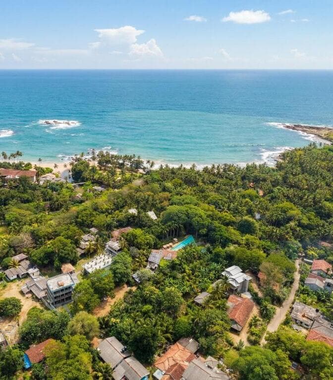 Modern villa with landscaping